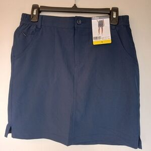 Tilley Trek Skort Navy Built-In Short UPF 50 Elastic Waist Pockets Size Small
